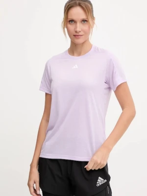 adidas Performance t-shirt treningowy Aeroready Wourkout Essentials damski kolor fioletowy JY4574