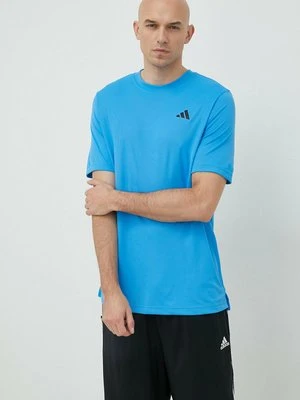 adidas Performance t-shirt treningowy Club kolor niebieski gładki