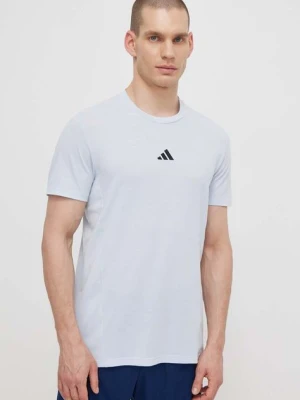 adidas Performance t-shirt treningowy D4T kolor niebieski gładki IS3829