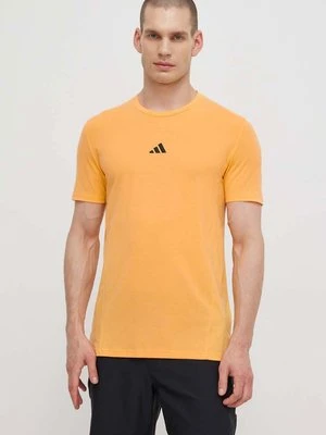 adidas Performance t-shirt treningowy D4T kolor żółty gładki IS3818