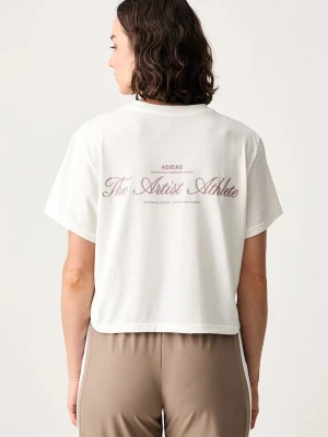 adidas Performance T-shirt treningowy damski Motion beżowy