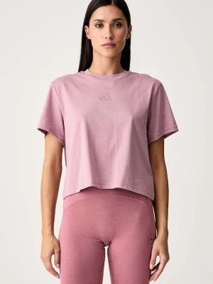 adidas Performance T-shirt treningowy damski z bawełną Motion różowy