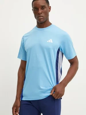 adidas Performance t-shirt treningowy Essential kolor niebieski wzorzysty JM3098