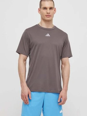 adidas Performance t-shirt treningowy HIIT 3S kolor szary gładki IS3720