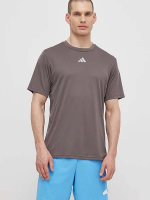 adidas Performance t-shirt treningowy HIIT 3S kolor szary gładki IS3720