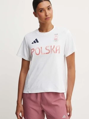 adidas Performance t-shirt treningowy HIIT Polska kolor biały JF6701