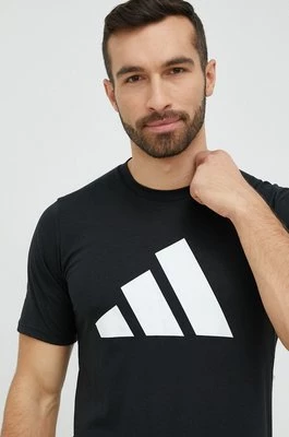 adidas Performance t-shirt treningowy kolor czarny z nadrukiem IB8273