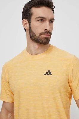 adidas Performance t-shirt treningowy kolor żółty gładki IT5402CHEAPER