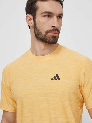 adidas Performance t-shirt treningowy kolor żółty gładki IT5402