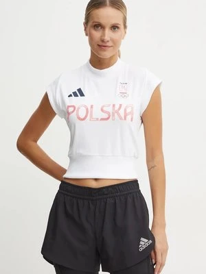 adidas Performance t-shirt treningowy Olympic kolor biały JF6670