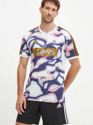 adidas Performance t-shirt treningowy Pride kolor niebieski wzorzysty IW3956