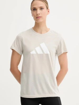 adidas Performance t-shirt treningowy Train Essentials damski kolor beżowy JC9594