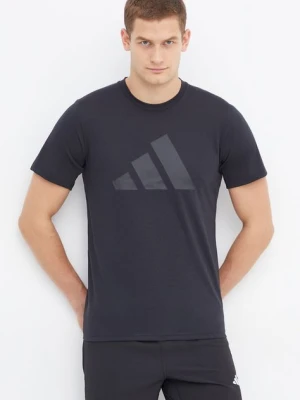 adidas Performance t-shirt treningowy Train Essentials kolor czarny z nadrukiem IB8274