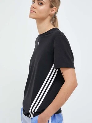 adidas Performance t-shirt treningowy Train Icons 3-Stripes kolor czarny