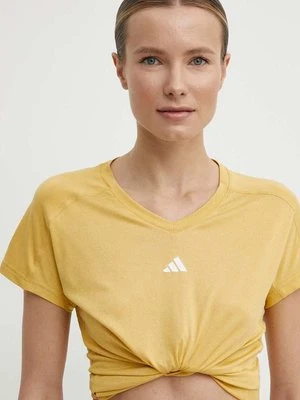 adidas Performance t-shirt treningowy Training Essentials kolor żółty IS3966