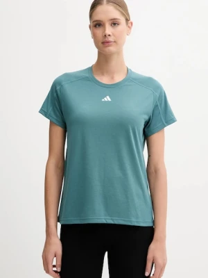 adidas Performance t-shirt treningowy WORKOUT ESSENTIALS damski kolor zielony JY4571