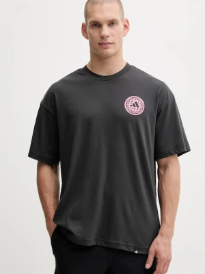 adidas Performance t-shirt treningowy WORKOUT ESSENTIALS PLUS kolor szary z nadrukiem KC5853