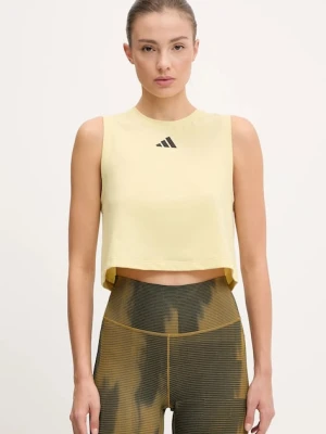 adidas Performance top treningowy 3 Stripes kolor żółty JG6182