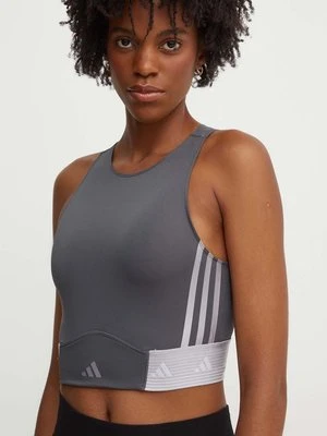 adidas Performance top treningowy Hyperglam kolor szary IK5504