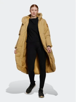 adidas Płaszcz zimowy Big Baffle Down Coat HN9938 Beżowy Loose Fit
