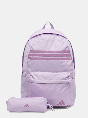 adidas plecak Classics kolor fioletowy duży z aplikacją JZ3322