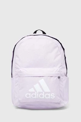 adidas plecak damski kolor fioletowy duży z nadrukiem JF0672