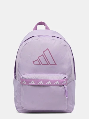 adidas plecak damski kolor fioletowy duży z nadrukiem JX9076