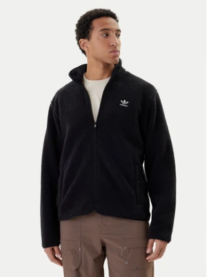 adidas Polar Trefoil Essentials Teddy JV7676 Czarny Loose Fit