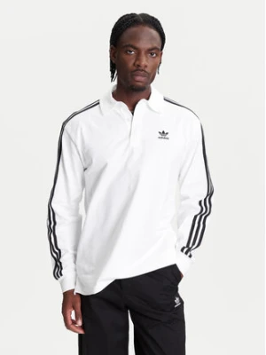 adidas Polo adicolor Rugby IZ2459 Biały Regular Fit