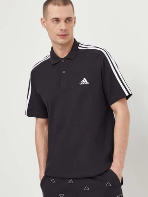 Zdjęcie produktu adidas polo bawełniane Essentials kolor czarny z aplikacją IC9310