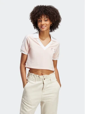 adidas Polo Crop Polo Shirt IP3757 Różowy