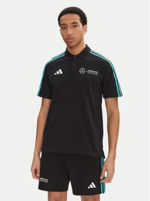 adidas Polo Mercedes - AMG Petronas Formula One Team DNA JV5430 Czarny Regular Fit