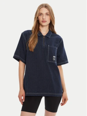 adidas Polo Wabash JW0169 Granatowy Loose Fit