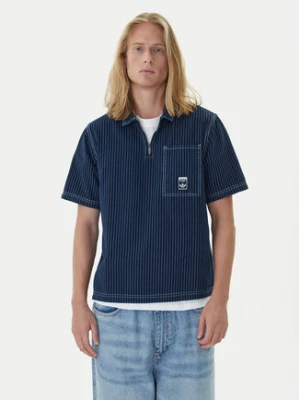 adidas Polo Wabash JW0169 Granatowy Loose Fit