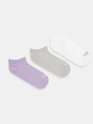 adidas skarpetki 3-pack damskie kolor fioletowy JL6120