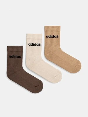 adidas skarpetki Essentials 3-pack kolor beżowy IZ0106