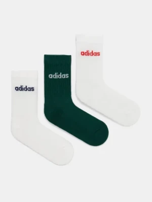 adidas skarpetki Essentials 3-pack kolor zielony JG3697