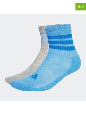 adidas Skarpety (2 pary) w kolorze niebiesko-szarym rozmiar: 28