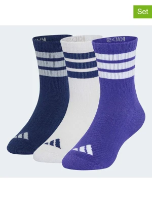 adidas Skarpety (3 pary) w kolorze biało-granatowym rozmiar: 28