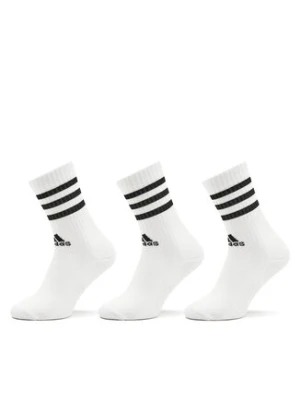 adidas Skarpety długie 3-Stripes Cushioned Crew Socks 3 Pairs HT3458 Biały