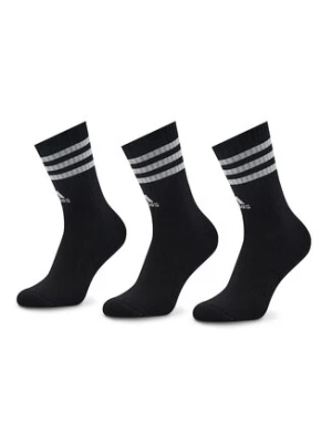adidas Skarpety długie 3-Stripes Cushioned Crew Socks 3 Pairs IC1321 Czarny