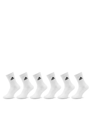 adidas Skarpety długie Cushioned Sportswear Crew Socks 6 Pairs HT3453 Biały
