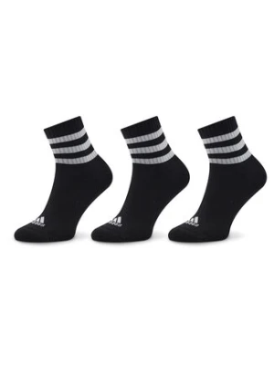 adidas Skarpety krótkie 3-Stripes Cushioned Sportswear Mid-Cut Socks 3 Pairs IC1317 Czarny