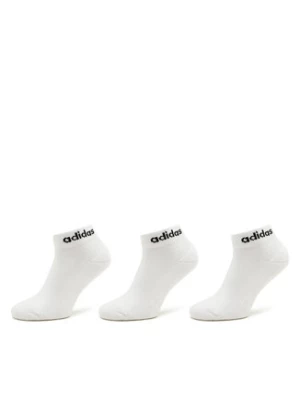 adidas Skarpety Niskie Unisex Linear Ankle Socks Cushioned Socks 3 Pairs HT3457 Biały