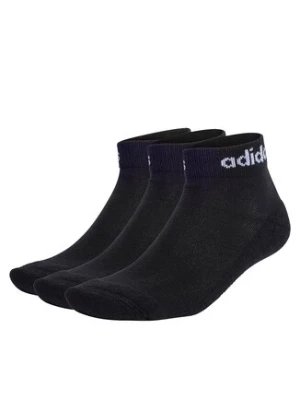 adidas Skarpety Niskie Unisex Linear Ankle Socks Cushioned Socks 3 Pairs IC1303 Czarny