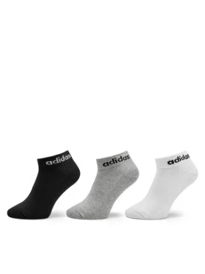 adidas Skarpety Niskie Unisex Linear Ankle Socks Cushioned Socks 3 Pairs IC1304 Szary