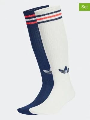adidas Skarpety sportowe (2 pary) w kolorze kremowo-granatowym rozmiar: M