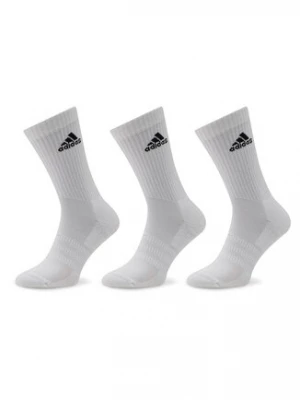 adidas Skarpety wysokie unisex Cushioned Crew Socks 3 Pairs HT3446 Biały