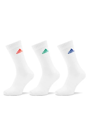 adidas Skarpety wysokie unisex Cushioned Crew Socks 3 Pairs IC1314 Biały
