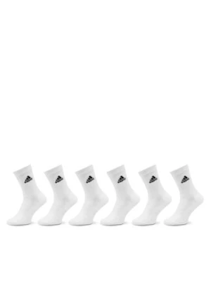 adidas Skarpety wysokie unisex Cushioned Sportswear Crew Socks 6 Pairs HT3453 Biały